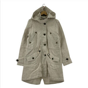 Private White V.C. Hooded Coat Size 3 (Medium) / Light Beige